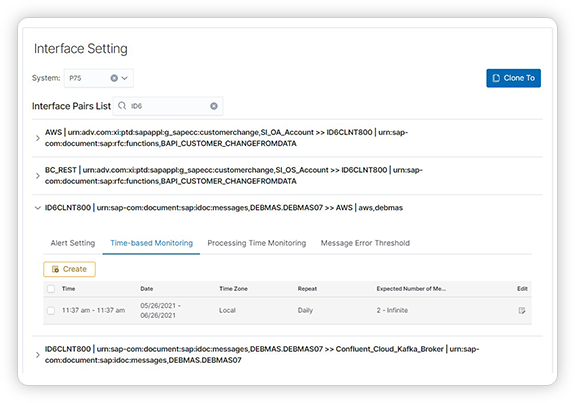 Process Orchestration's standard monitoring Interface setting