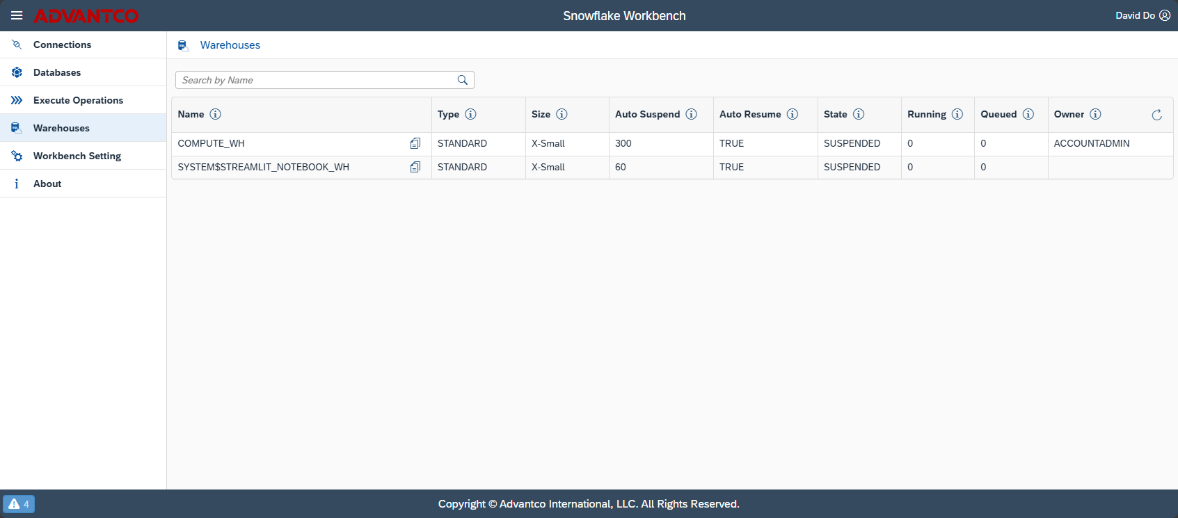 Snowflake - Workbench - Warehouse Explorer Snowflake - Workbench - Warehouse Explorer